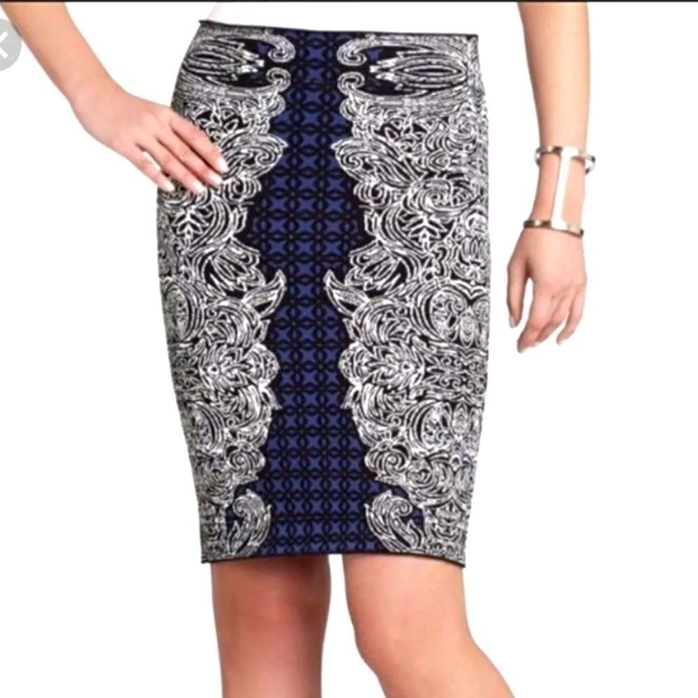 EUC BCBGMAXAZRIA Irene Tribal Pencil Skirt SZ S